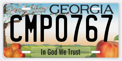 GA license plate CMP0767