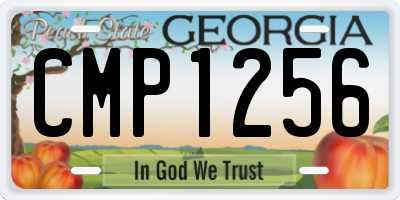 GA license plate CMP1256