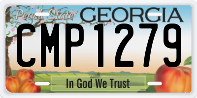 GA license plate CMP1279