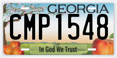 GA license plate CMP1548