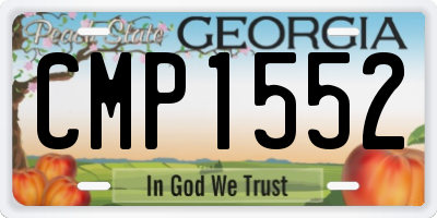 GA license plate CMP1552