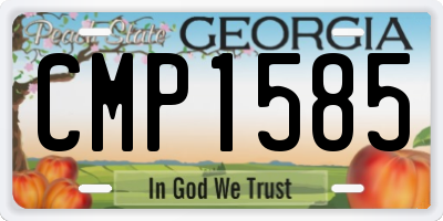GA license plate CMP1585