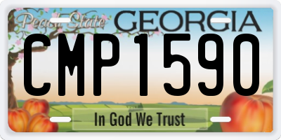 GA license plate CMP1590