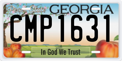 GA license plate CMP1631