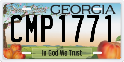 GA license plate CMP1771