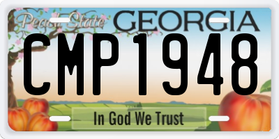 GA license plate CMP1948