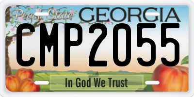 GA license plate CMP2055