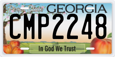 GA license plate CMP2248