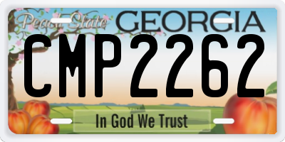GA license plate CMP2262