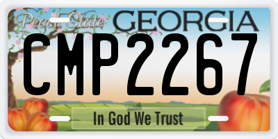 GA license plate CMP2267