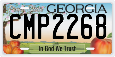 GA license plate CMP2268