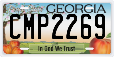 GA license plate CMP2269
