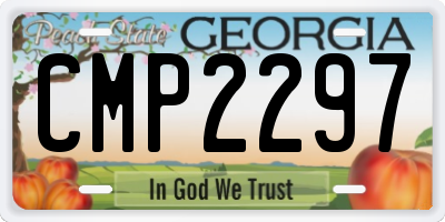 GA license plate CMP2297