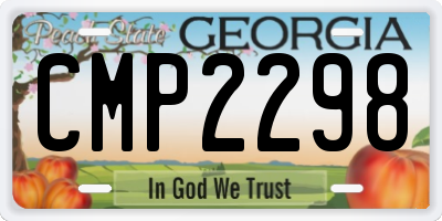 GA license plate CMP2298
