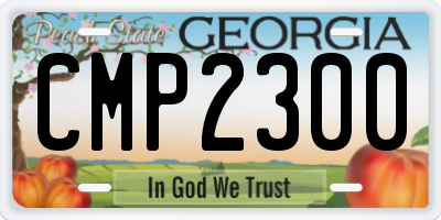 GA license plate CMP2300