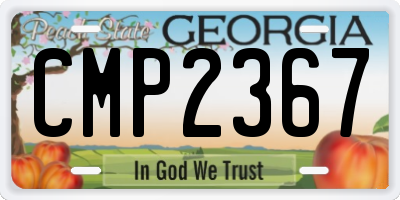 GA license plate CMP2367