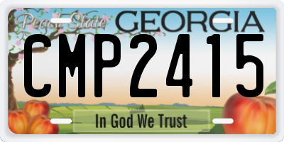 GA license plate CMP2415