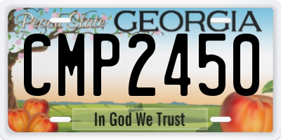 GA license plate CMP2450