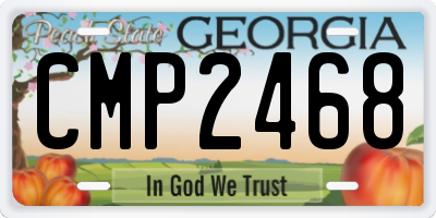 GA license plate CMP2468