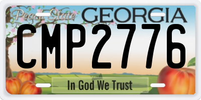 GA license plate CMP2776