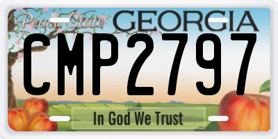 GA license plate CMP2797