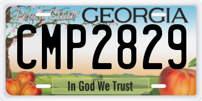 GA license plate CMP2829