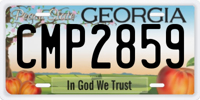 GA license plate CMP2859