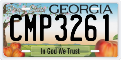 GA license plate CMP3261