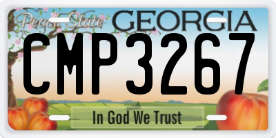 GA license plate CMP3267