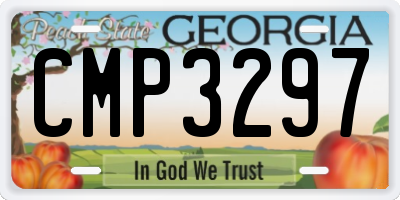 GA license plate CMP3297