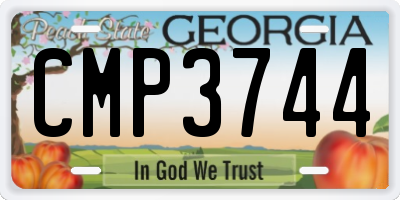 GA license plate CMP3744