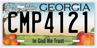 GA license plate CMP4121