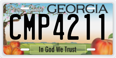 GA license plate CMP4211