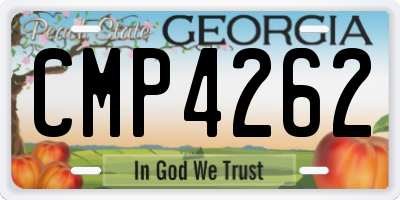 GA license plate CMP4262