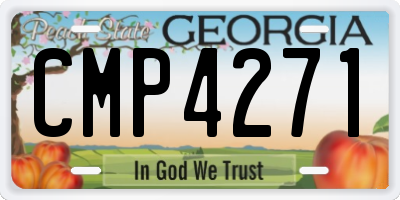 GA license plate CMP4271