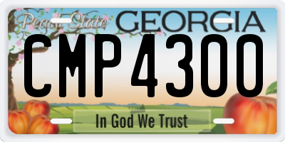 GA license plate CMP4300