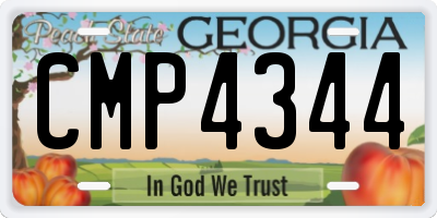 GA license plate CMP4344