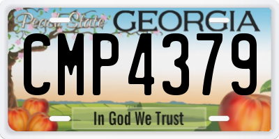 GA license plate CMP4379