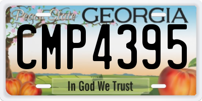GA license plate CMP4395