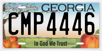 GA license plate CMP4446