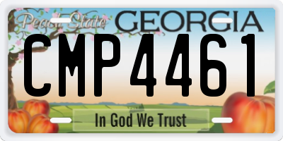 GA license plate CMP4461