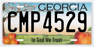 GA license plate CMP4529