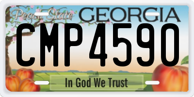 GA license plate CMP4590