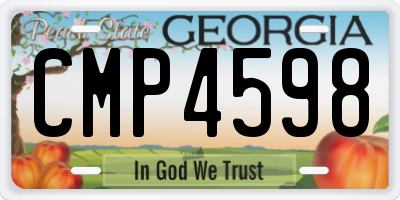 GA license plate CMP4598