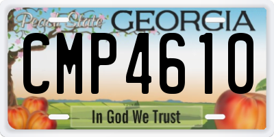 GA license plate CMP4610