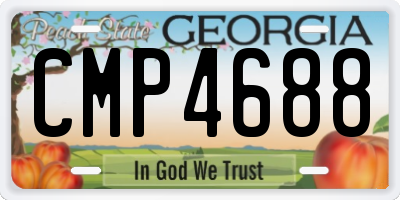 GA license plate CMP4688