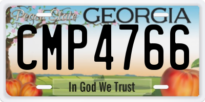 GA license plate CMP4766
