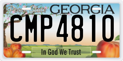 GA license plate CMP4810