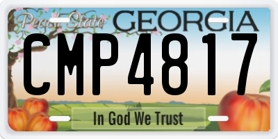 GA license plate CMP4817