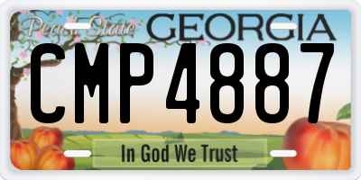 GA license plate CMP4887